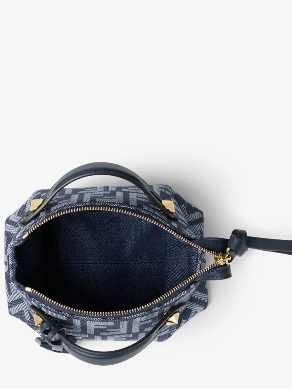 Fendi By The Way Denim Mini Shoulder Bag with Gold Hardware - Picture 4 of 14
